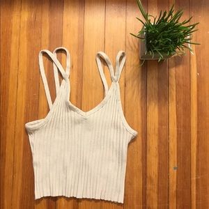 Beige Thick Crop Top